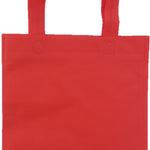 50 Small, 9" W x 9" H, Red, Non Woven Party Favors/Goodie Bags with handles
