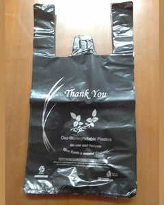Small Oxo-Biodegradable Black Plastic Shopping Bags