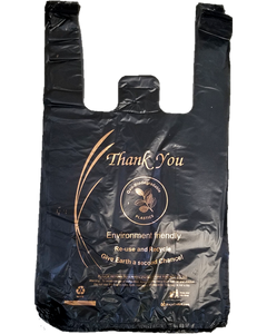 Small Oxo-Biodegradable Black Plastic Shopping Bags