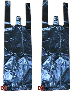 Small Black Heavy Plastic Shopping Bags - 1000 / Box