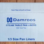 Steam Table Pan Liners - 18" W x 14" H, 1/3 Pan Capacity - 3,000 / 12 Box - With Free Shipping