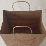 250 Heavy Paper Bags with Twisted Handles, Thank You printed in red color