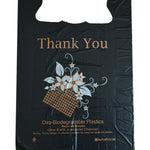 500 Count Mini Jumbo, 16" W x 8" D x 26" H, Oxo Biodegradable, Black, Plastic Shopping Bags