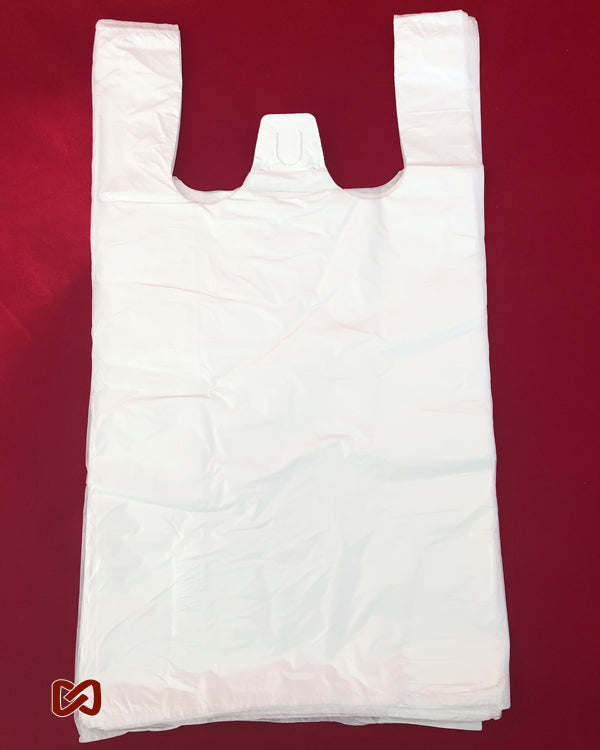 9,000 Count - Extra-Large, 20" W x 10" D x 36" H, White, Plastic Shopping Bags
