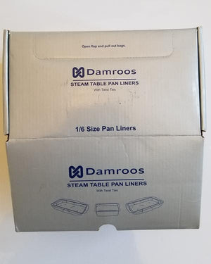 Steam Table Pan Liners - 15" W x 12" H - 1/6 Pan Capacity - 3,000 / 6 Box - with Free Shipping