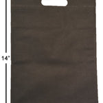 Small, 10" W x 14" H, Black, Non-Woven Party Favors/Goodie Bags with Free Shipping