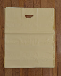 Die-Cut-Handle-Ivory-Size: 15" W x 18" + 4" D (Bottom Gusset)-Plastic-Shopping-Bags-500-Per-Case