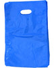 Die-Cut-Handle-Small-Blue-Size: 8" W x 12"-Plastic-Shopping-Bags-1000-Per-Case
