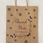 250 Heavy Paper Bags with Twisted Handles, Thank You printed in blue color