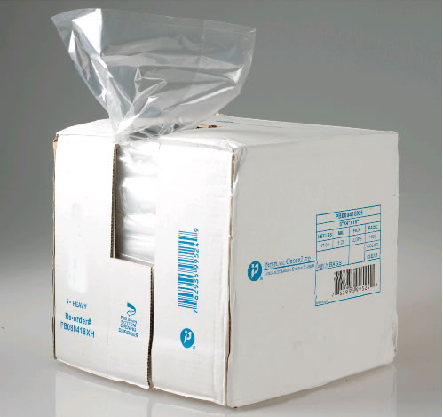 Poly Bags with Gusset 6" W x 3" D x 12" H, 1,000 Bags/Box