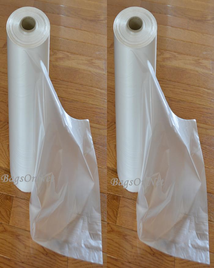 Clear Bags on Roll with Plastic Ties - 18" W x 24" H