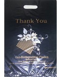 Die Cut Black Oxo Biodegradable Plastic Bags