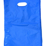 Die-Cut Handle, Blue,8"W x12"H Shopping Bags