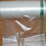 12" W x 20" H-Bags on Roll Clear Plastic w/Warning
