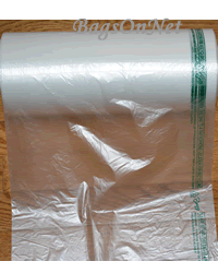 12" W x 20" H-Bags on Roll Clear Plastic w/Warning